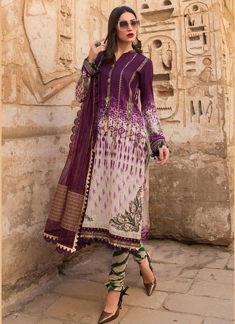 Maria.B.Lawn Vol 2 Pure Cotton With Embroidery With Pearl Work Pakistani Suit Collection 571-576